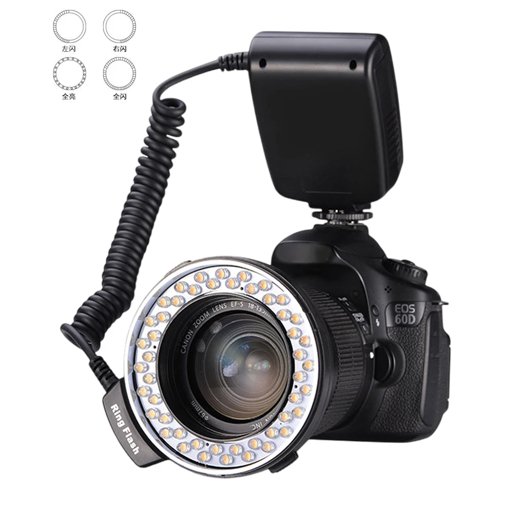 RF 550D Macro LED Ring Flash Light Universal for Nikon Canon Olympus Fuji DSLR Camera Photography Accessory
