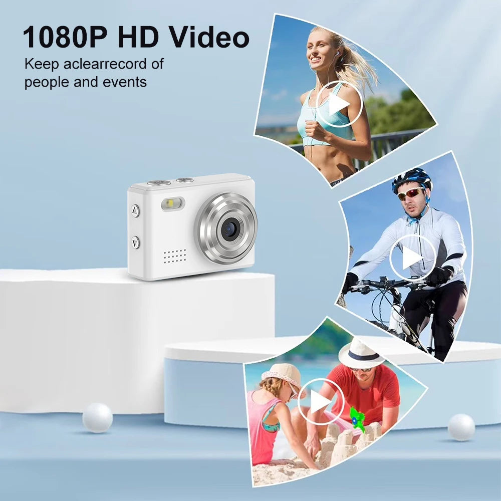 0.96''Mini 1080P Digtal Camera with Small Screen Bodycam Compact Portable Retro Kids Camcorder Video Recorder Support TF Card