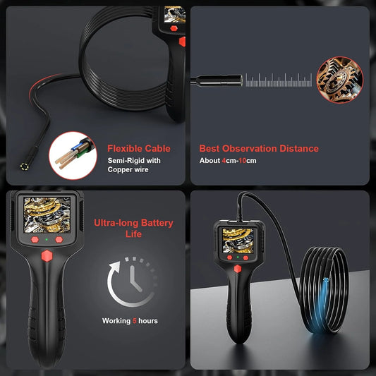 8mm 2.4in 1080P Inspection Camera Automotive Piping Endoscope Borescope Drain Channel Inspection Camera Industrial Equipment