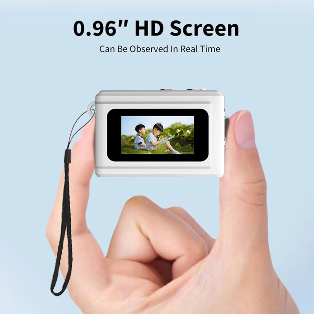 0.96''Mini 1080P Digtal Camera with Small Screen Bodycam Compact Portable Retro Kids Camcorder Video Recorder Support TF Card