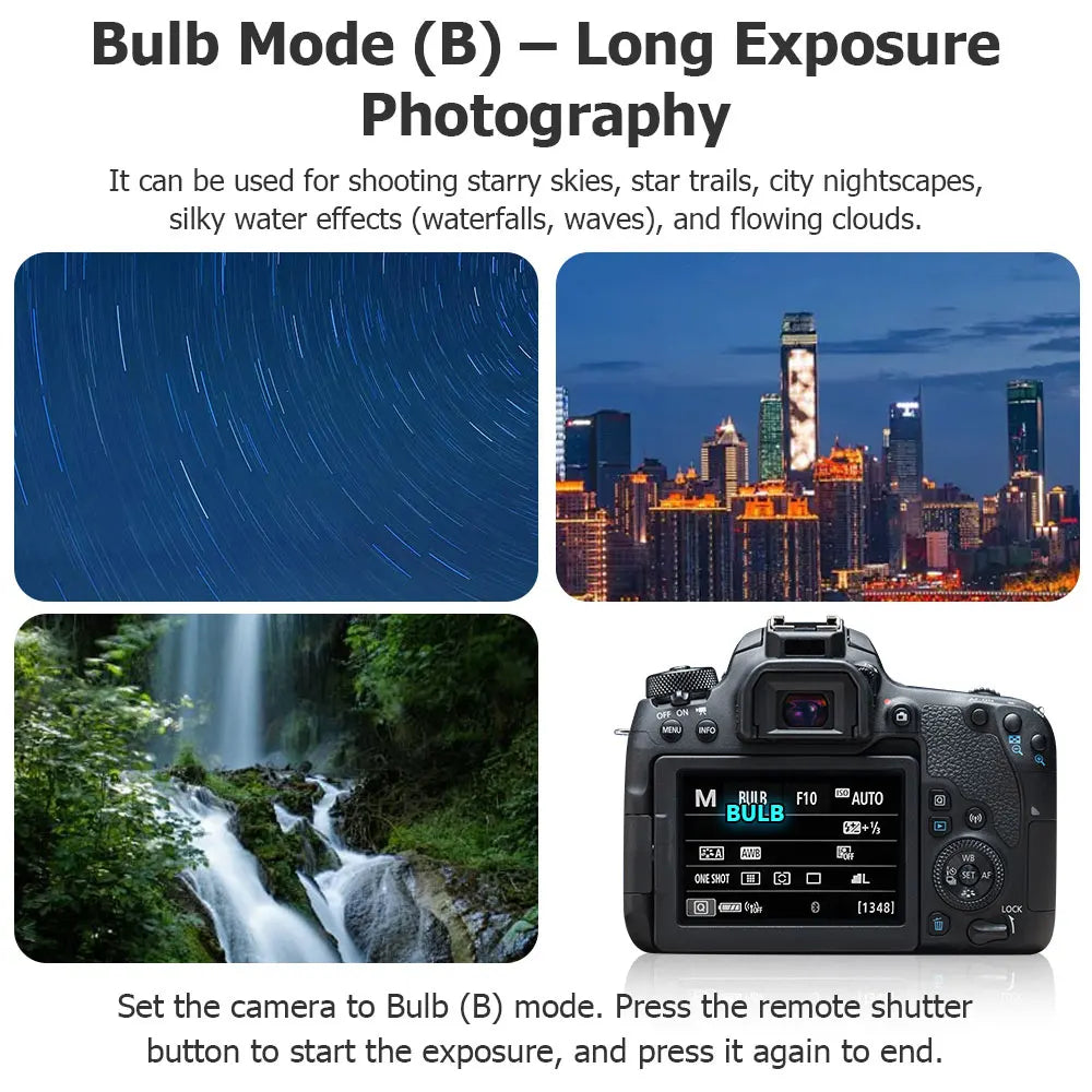 AODELAN Wireless Shutter Release for Canon EOS R10 R8 R7 R6 R5C R3 R M50 M6II G5XII T7i SL2 SL3 200D 250D, Replace Canon BR-E1