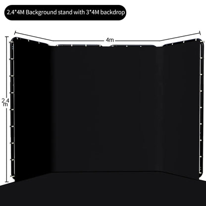 Portable Large Chromakey Green Screen Backdrop with Stand Photography Background Support System 240x400cm Shooting Video Photo