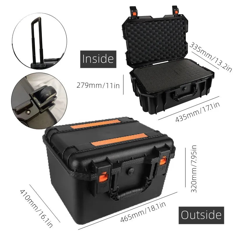 Pre Cut Foam Hard Case Waterproof Shockproof Camera Photography Gun Hard Case Tool Box For Camera Equipment Tools Storage