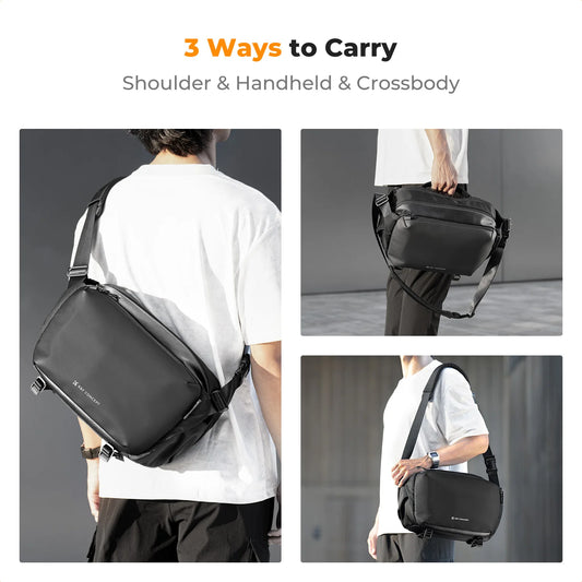 K&F CONCEPT 12L/10L Camera Sling Bag Waterproof Travel Photography Shoulder Bag For Canon Sony DSLR Camera Case Tripod Holder