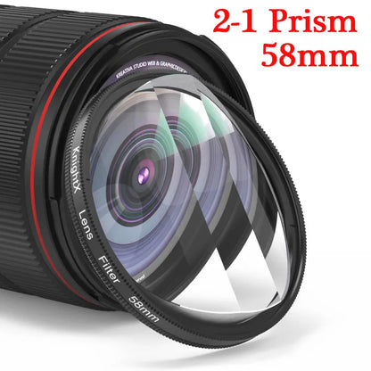 Camera Prism Filter Split Kaleidoscope 52mm 55mm 58mm 67mm 72mm 77mm Photography Accessories mcuv ND CPL Star Glass mobile phone