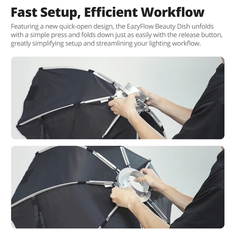 New Godox EazyFlow Beauty Dish 65/85cm Quick-Open Design Bowens Mount for Photography Studio Flash LED Light