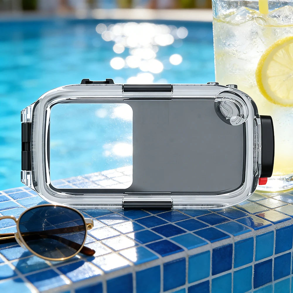 Seafrogs snorkeling Waterproof Cell Phone Case For iPhone 17 16 15 Pro 13 14 Pro 14 Pro Max  40M Pool photography accessories