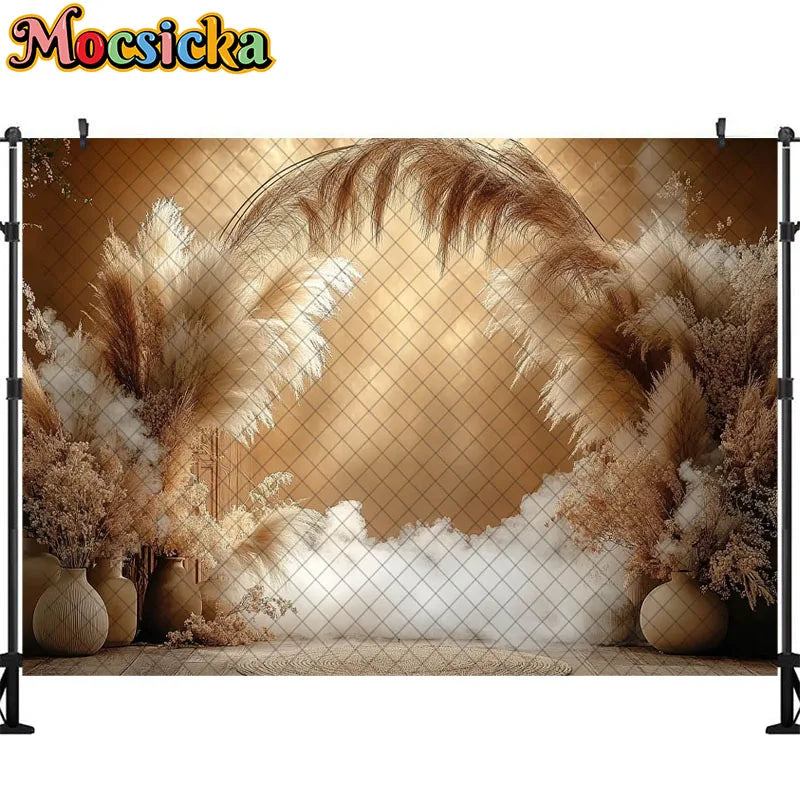 Bohemian Photography Background Couple Wedding Decoration Supplies Newborn Baby Portrait Photo Backdrops Studio Props Banner
