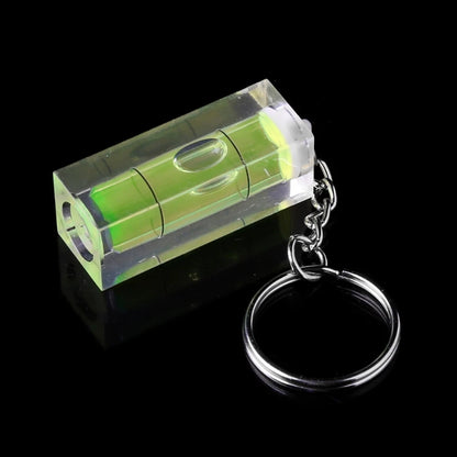Mini Square Spirit Level Key Ring Key Chain Tool Gadget Fr Photo Wall Hanging TV Green Bubble Level Aligner Measuring Tool Nivel