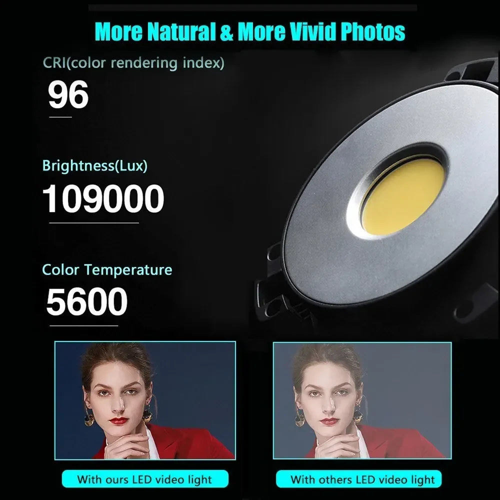 Falconeyes LPS-150T Studio Photography Light - 150W Professional LED Spot Light for Video Shooting Equipment