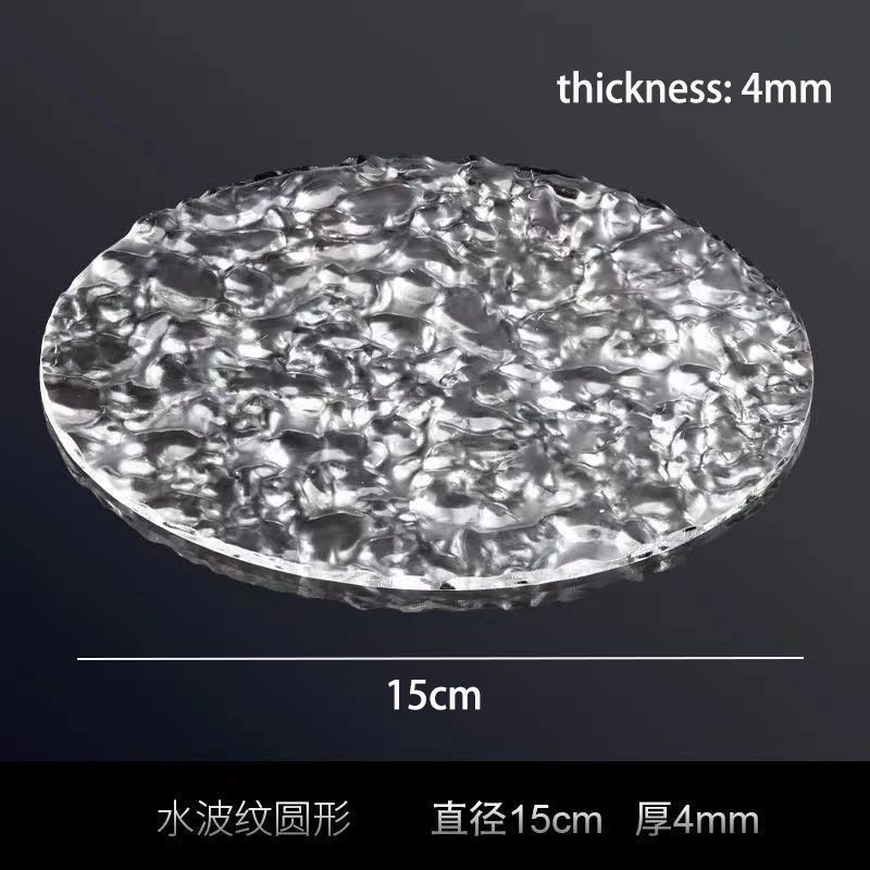 Transparent Acrylic Plate Photo Background Cosmetics Still Life Product Posing Photography Props Geometry Shooting Display