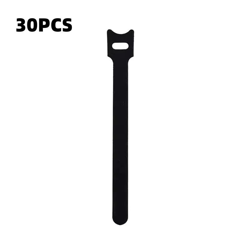 10/30/50Pcs Reusable Hook And Loop Cable Ties Fastening Strap Multi-Purpose Wire Organizers For Computer/TV/Electronic Devices