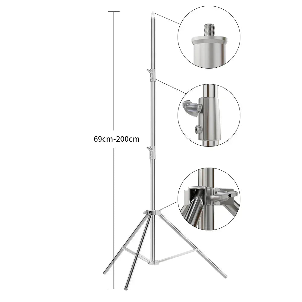 SH 2.8M Stainless Steel Light Stand Heavy Duty Load weight 10kg Photography Studio Support Tripod For Led Light Photo Studio