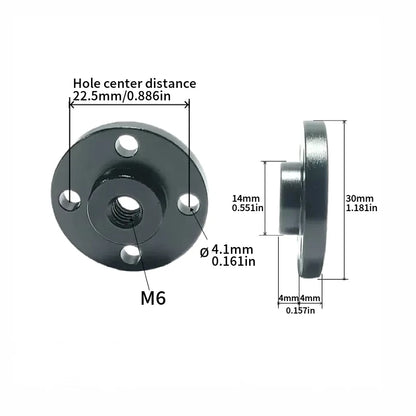 Mount Metal Base 40/50mm Hole 1/4-20,3/8-16,M6 Thread Screw Nut Adapter Tripod Bracket Cameras Flash Photography Accessories