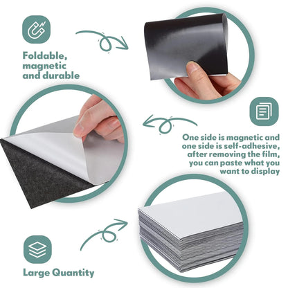 3R Magnetic Adhesive Sheets 3.5×5 Inch Self-adhesive Magnetic Paper Magnetic Adhesive Photo Paper Refrigerator Magnet