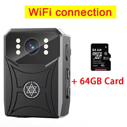 4K HD Mini Cameras with WIFi 3000mAh Digtal Video Recorder with IPS Screen Night Vision Police Body Camera Portable Camcorder