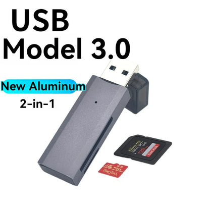 2 in 1 USB2.0/3.0 Card Reader Micro TF sd card Reader usb adapter High Speed Cardreader TF Memory card For PC Laptop Accessories