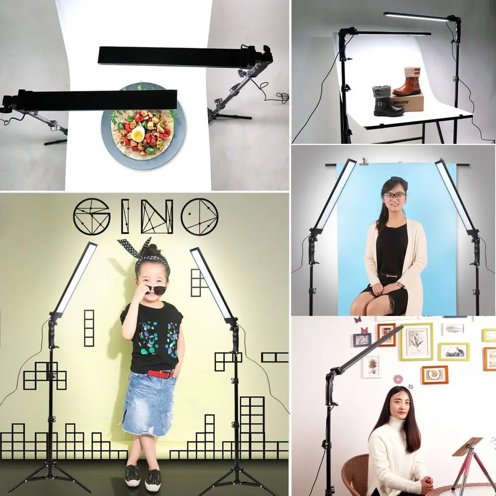 180 LED Light Photography Studio LED Lighting Kit Adjustable Light with Light Stand Tripod Photographic Video ill Light