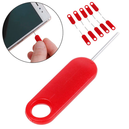 10pcs Sim Card Tray Removal Eject Pin Key Tool Anti-Conductive Cell Phone Card Remover Alarm Clock Electronics Reset Thimble