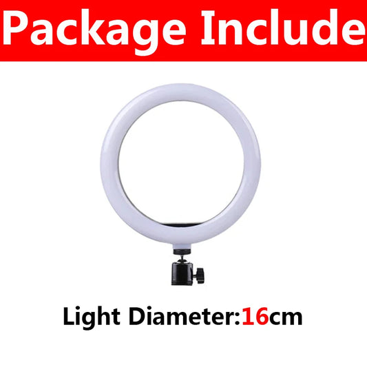 16/26/33cm Selfie Ring Light Photography Fill Light LED Ring Lamp Glow Soft Eye Protection Photography Lamp Supplies Home Studio