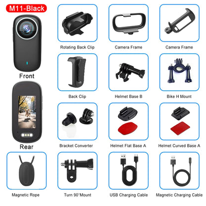 WiFi 4K Mini Thumb Camera Bodycam Action Bike Cam Motorcycle Sport Cam Body Action Sports DV Camcorder 30M Waterproof Optional