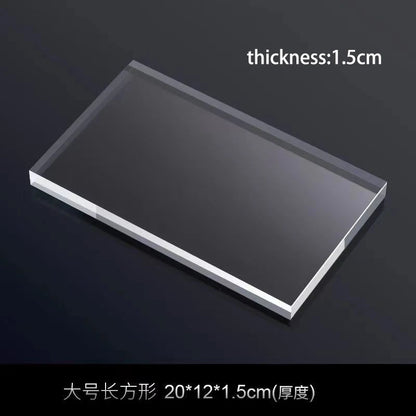 Transparent Acrylic Plate Photo Background Cosmetics Still Life Product Posing Photography Props Geometry Shooting Display