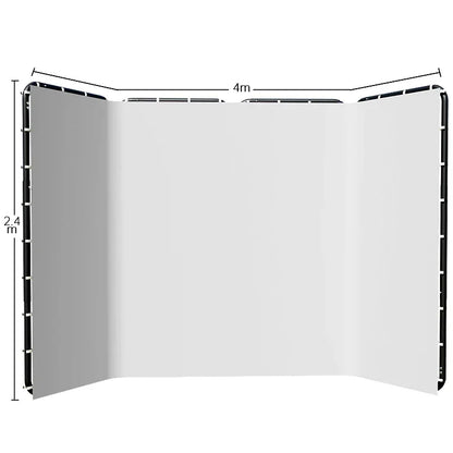Portable Large Chromakey Green Screen Backdrop with Stand Photography Background Support System 240x400cm Shooting Video Photo