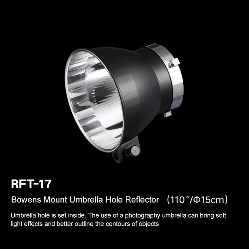 Godox Bowens Mount Standard Reflector RFT-13/14/17/18/19 SN05 Beam Tube Snoot for Studio Bowens Strobe Flash / Led Video Light