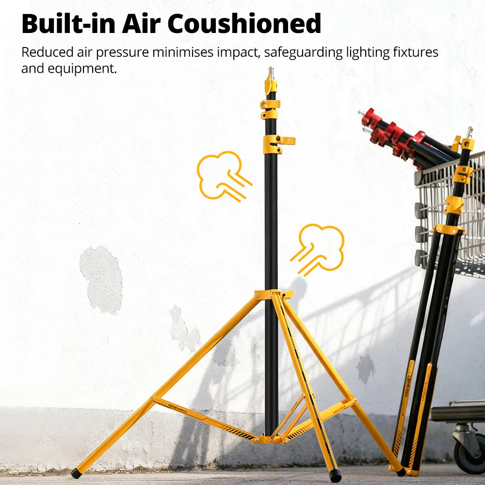 AMBITFUL GM280Y 280cm Professional Air Cushioned Light Stand 10Kg Heavy Load Studio Light Stand For Camera Softbox Tripods