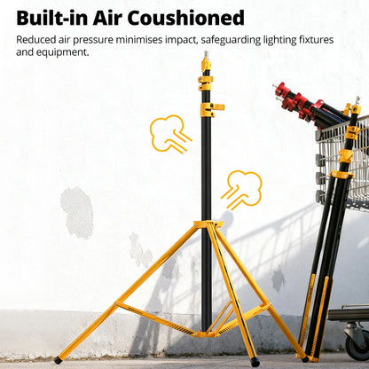 AMBITFUL GM280Y 280cm Professional Air Cushioned Light Stand 10Kg Heavy Load Studio Light Stand For Camera Softbox Tripods