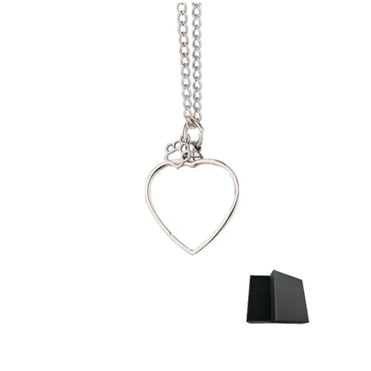 Personalised Custom Photo Commemorative Pendant Necklace, Personalised Zinc Alloy Cremation Urn, Sublimation DIY Pictures.
