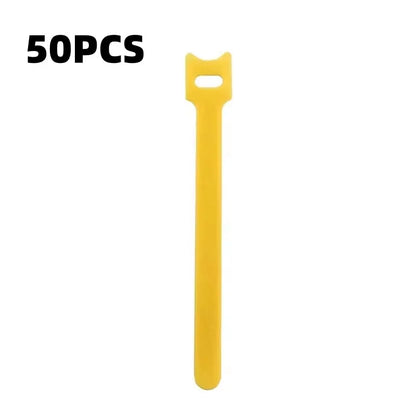 10/30/50Pcs Reusable Hook And Loop Cable Ties Fastening Strap Multi-Purpose Wire Organizers For Computer/TV/Electronic Devices