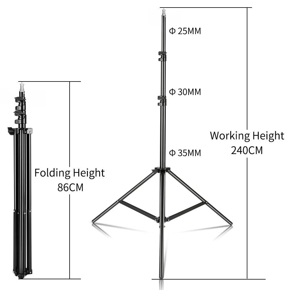 240CM/7.9FT 1/4 Screw Photography DJ Light Tripod Stand For Softboxes Green Screen Umbrella Reflector Photo Studio Lighting