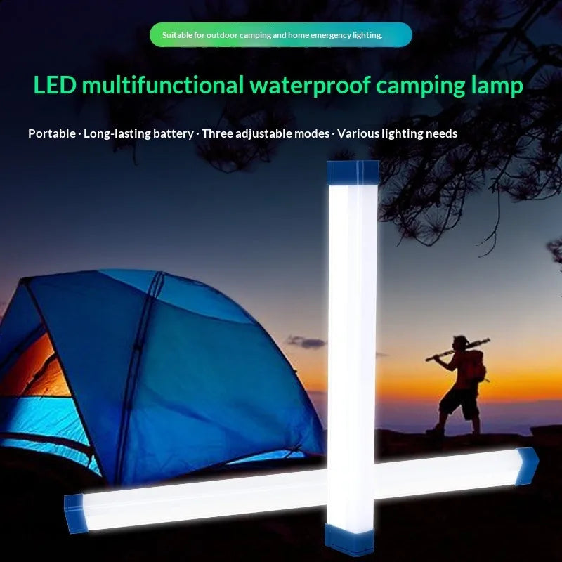 LED Rechargeable Tube Ambient Lighting Outdoor Camping Photography Fill Light Portable Light Bulb for Emergency Night Market