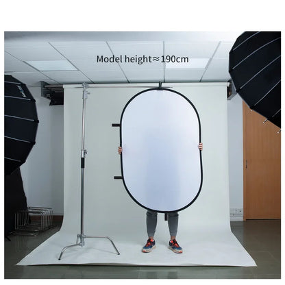 100X150CM Foldable Oval Reflector Soft Light Board Photo Video Photography Diffuser Photo Studio Soft Panel with Portable bag