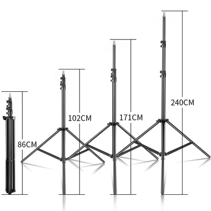 240CM/7.9FT 1/4 Screw Photography DJ Light Tripod Stand For Softboxes Green Screen Umbrella Reflector Photo Studio Lighting
