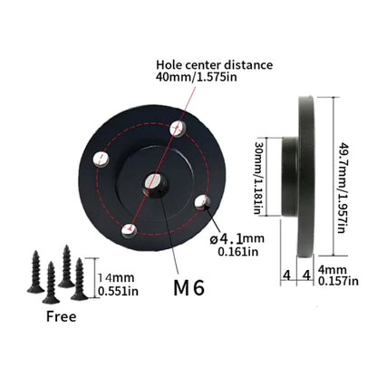 Mount Metal Base 40/50mm Hole 1/4-20,3/8-16,M6 Thread Screw Nut Adapter Tripod Bracket Cameras Flash Photography Accessories