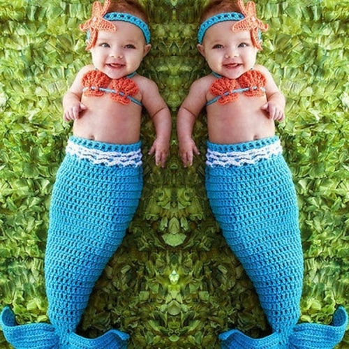 newborn photography props baby Costume Mermaid