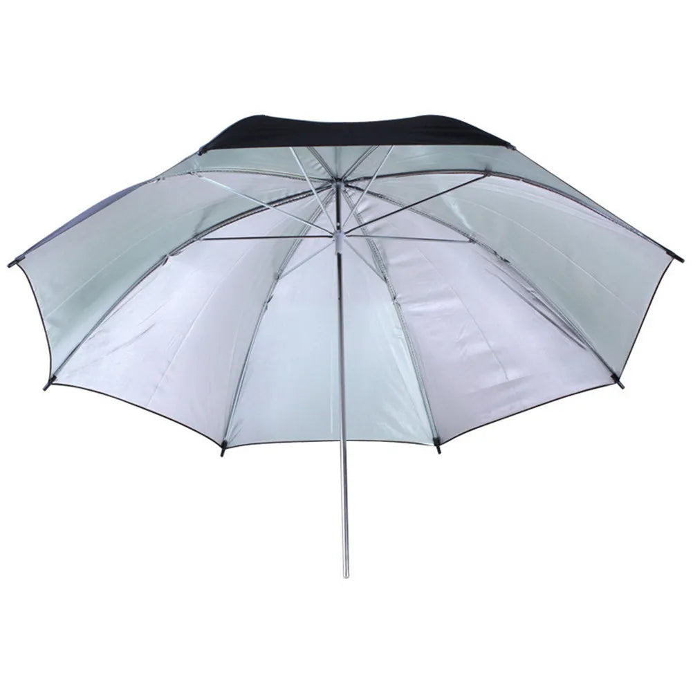 85Cm Silver Black Photography Light Umbrella Even Light Spread Diffuser for Flash Strobe Continuous Lighting Portrait Product