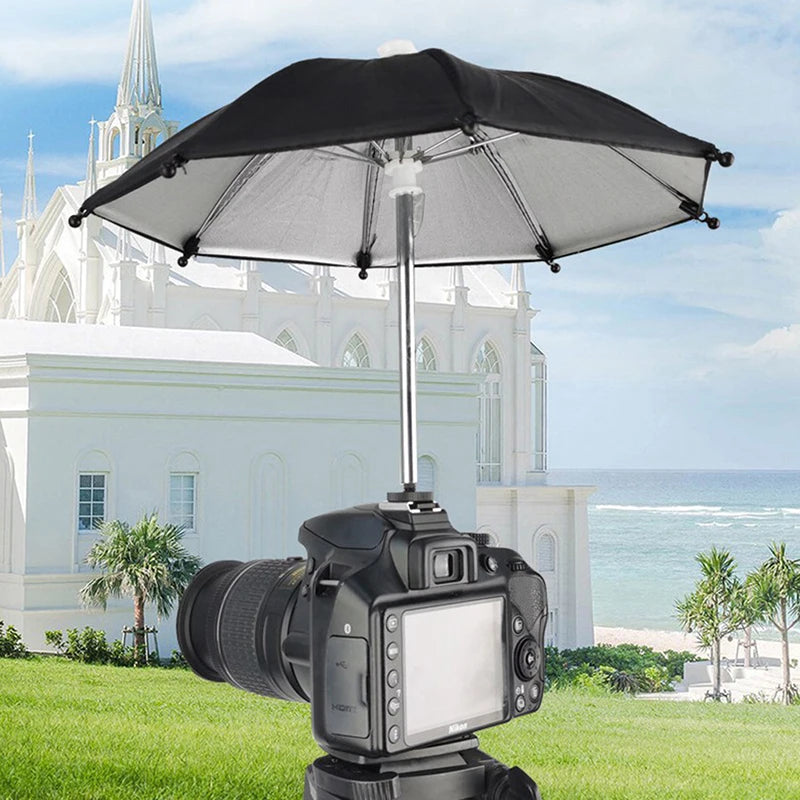 New Design DSLR Camera Umbrella Universal Hot Shoe Cover Photography Accessory Camera Sunshade Rainy Holder for Canon Sony Nikon
